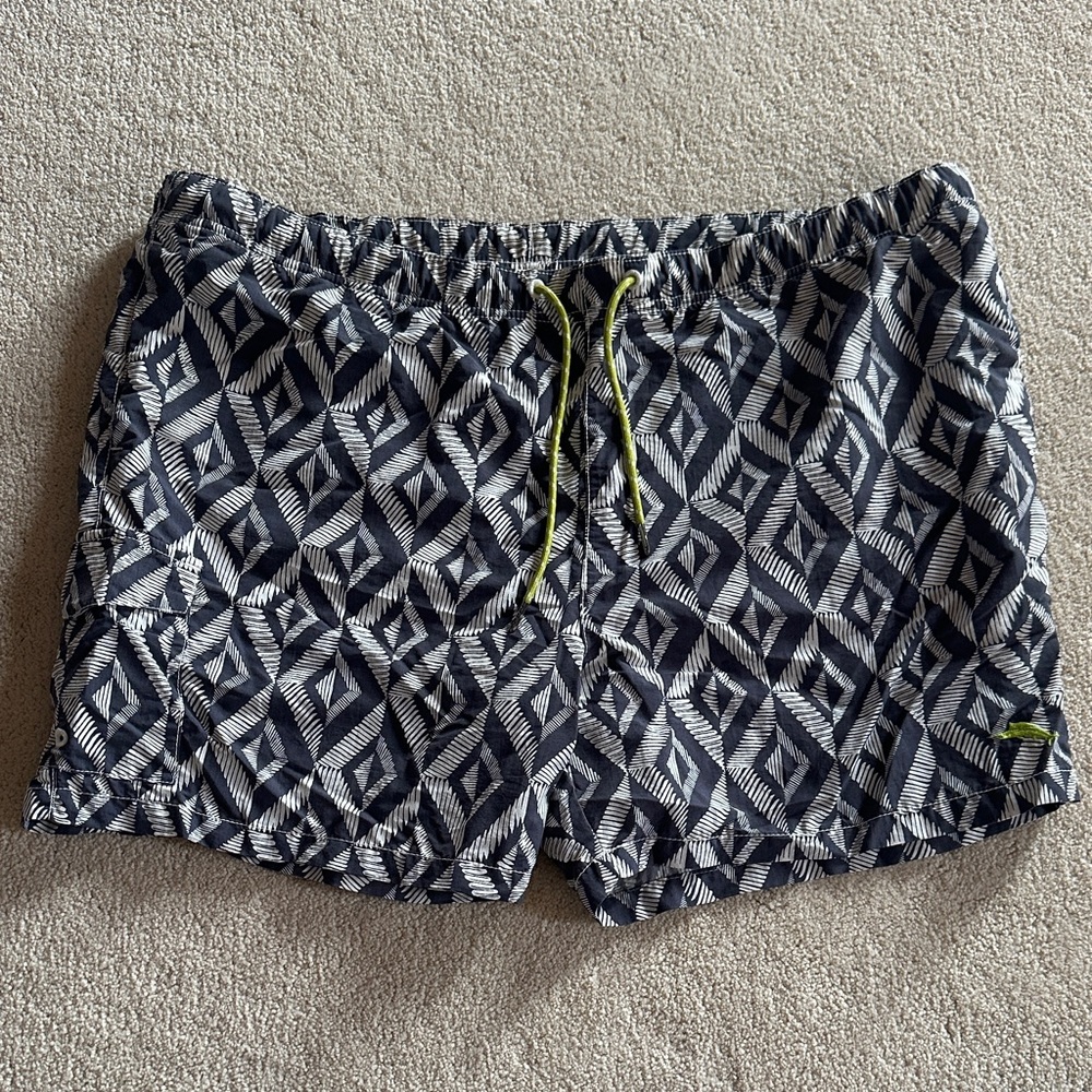 Tommy Bahama Navy and White Swim Trunks